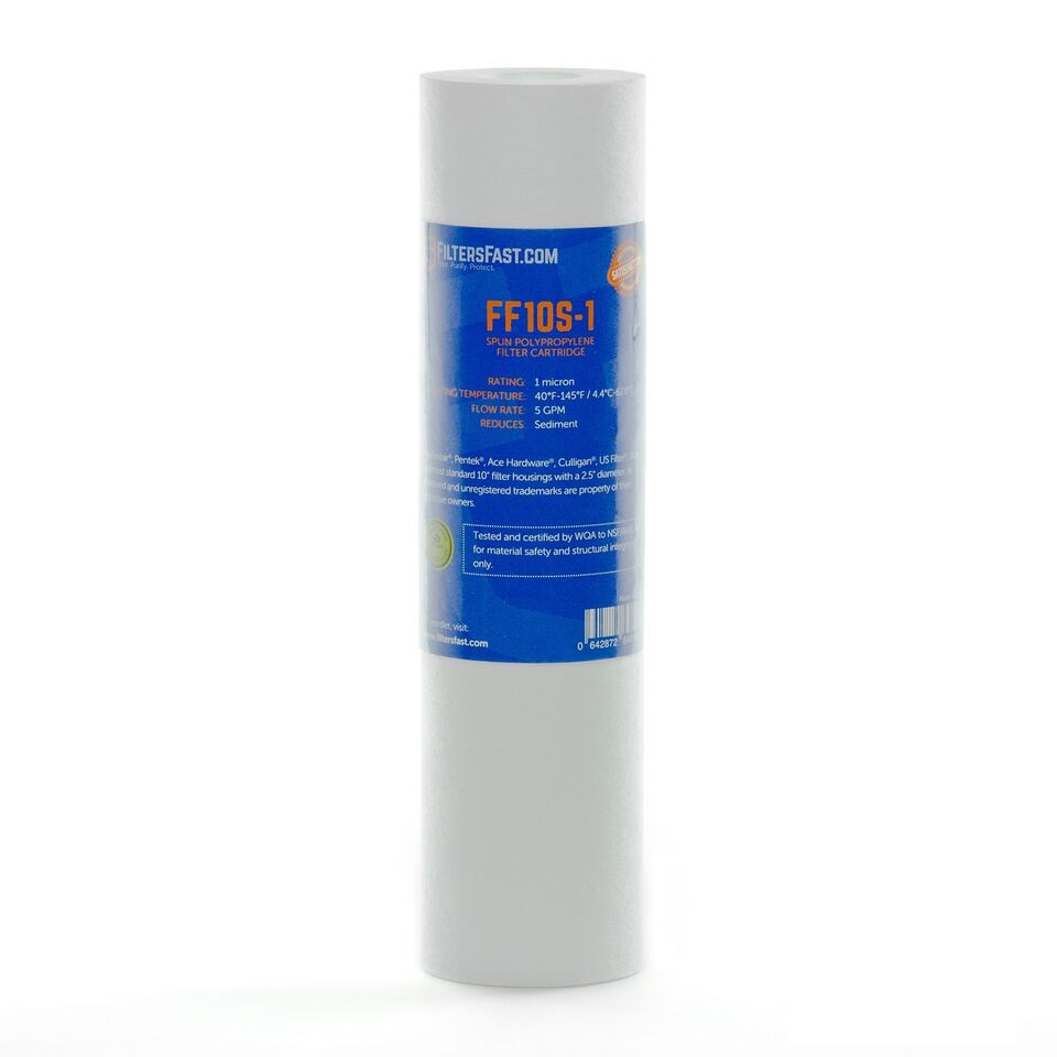 Filters Fast&reg; FF10S-1 Replacement for 3M Aqua-Pure 10" Sediment Filter Cartridge - 1 Micron