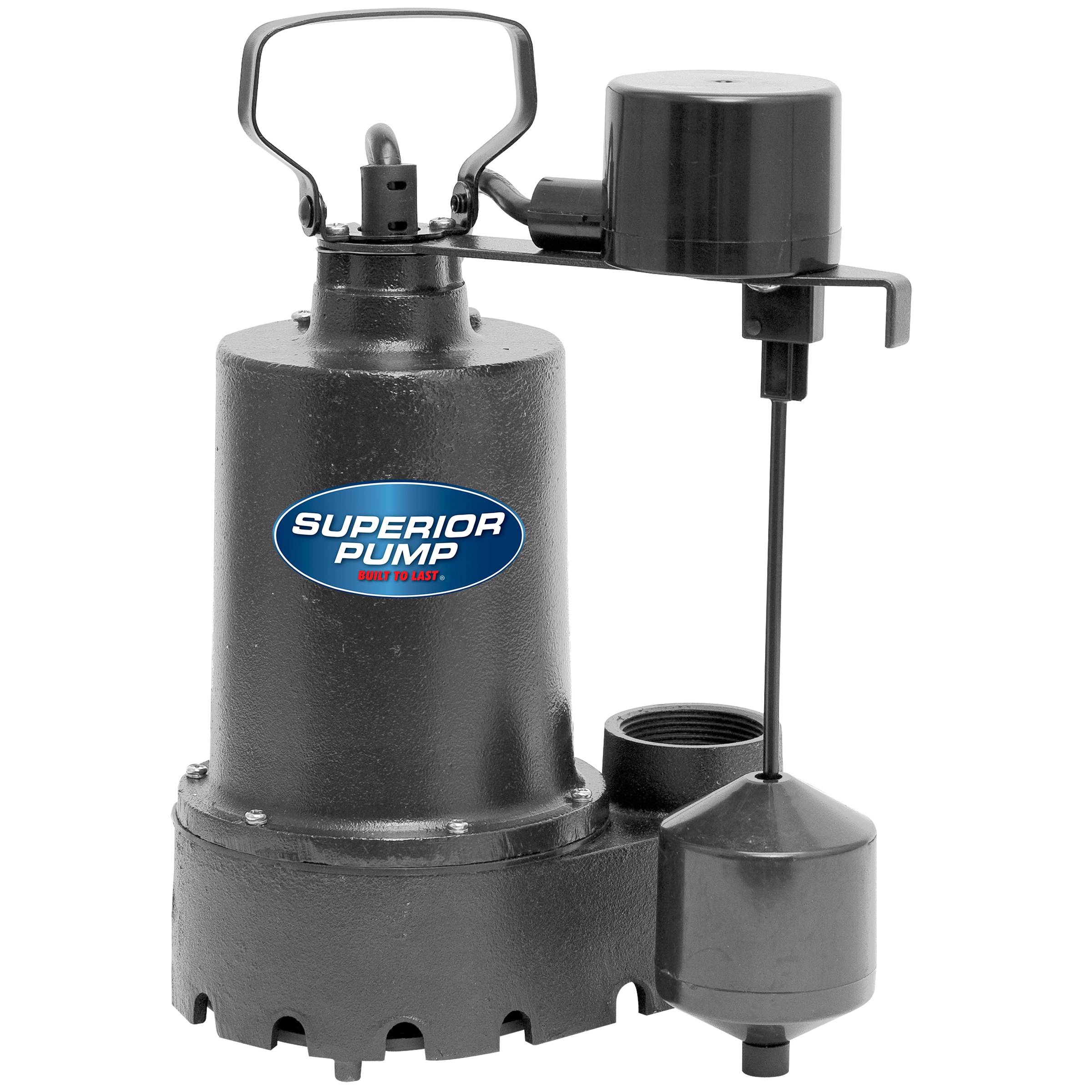 Superior Pump 92341 1/3 HP Cast Iron Sump Pump with Vertical Float Switch
