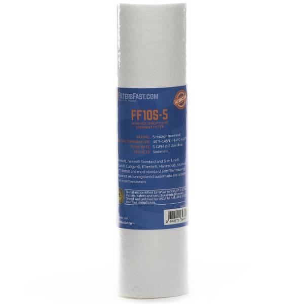 P5 Filters Fast® FF10S-5 Replacement for Pentek P5, 155014-43 Spun-Bonded Polypropylene Sediment Water Filter Cartridge